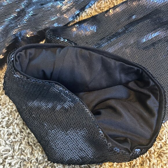 Future Collective Black Matte Sequin Flare Pants in Women's Size 8 - Picture 8 of 8